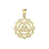 Triquetra Chakra Solid Gold Pendant GPD5669