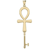 Ankh Spiritual Enchantment Key Solid Gold Pendant GPD5707