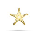 Broomstick Pentagram Gold Pendant GPD875