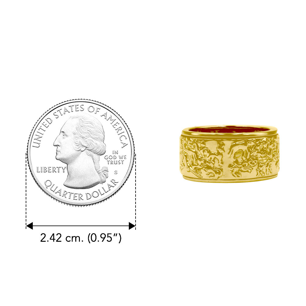 The Steve Miller Cernunnos Solid Yellow Gold Spinner Ring GRI2387