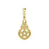 Pentagram Pentacle 14K Yellow Gold Pendant GTP1359