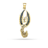 From the ashes rises the rebirth of the Phoenix Gold Pendant GTP2838