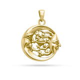 Moon Sun Stars And Planet Gold Pendant GTP3137