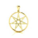 Elven Pentacle Gold Pendant GTP467