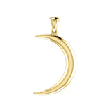Magick Crescent  Moon Gold Pendant GTP613