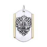 Green Man Silver and 14K Gold Accent Pendant Pendant MPD3129
