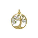 Tree of Life Silver and 14K Gold Accent Pendant MPD3876