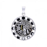 Moonphase Steampunk Sterling Silver and Gold Accent MPD3903