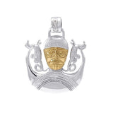 Celtic Cernunnos God Silver and Gold Pendant MPD4758