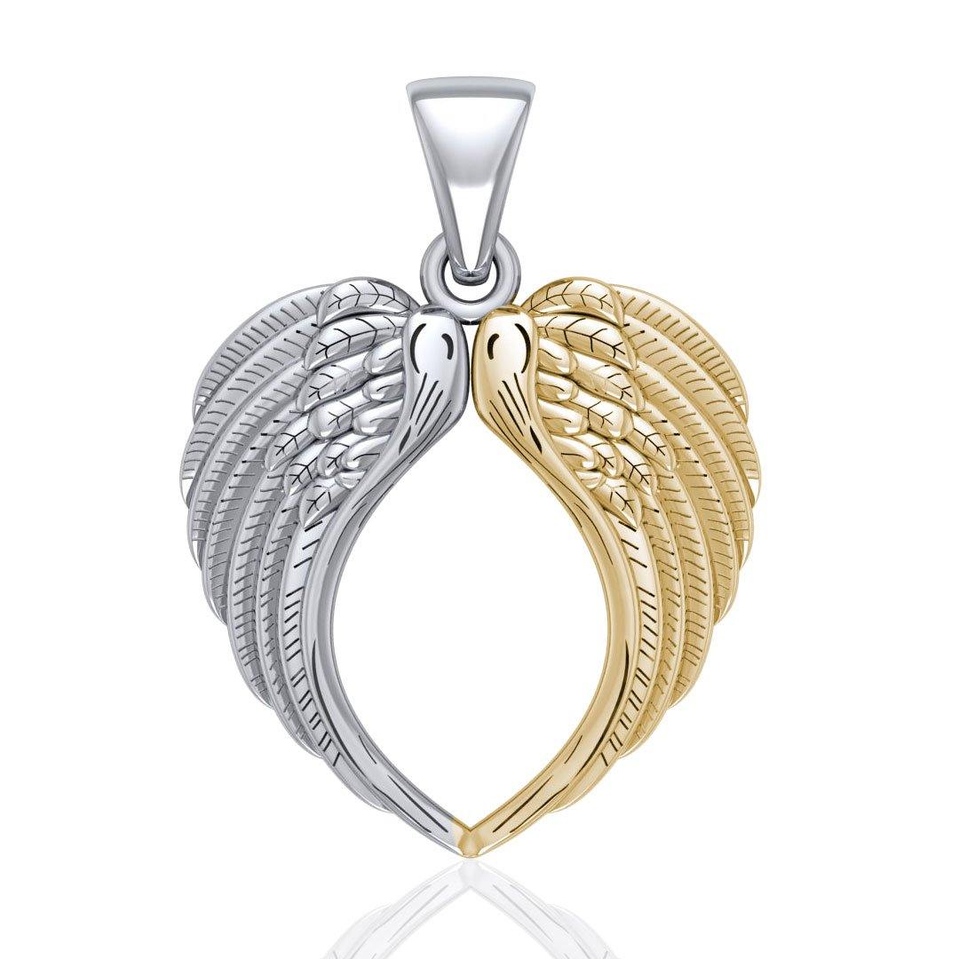 Angel Wing Silver and Gold Pendant MPD5013 - Jewelry