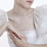 Silver and Gold Heart with Triple Moon Pendant with Gemstone MPD5283 - Jewelry