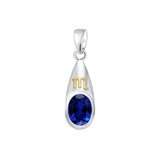 Scorpio Zodiac Symbol Silver and Gold Pendant MPD824 - Jewelry