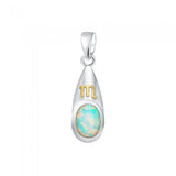 Scorpio Zodiac Symbol Silver and Gold Pendant MPD824