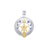 Pentacle Silver and Gold Pendant - Magicksymbols