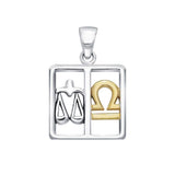 Libra Zodiac Symbol Silver Pendant MPD920