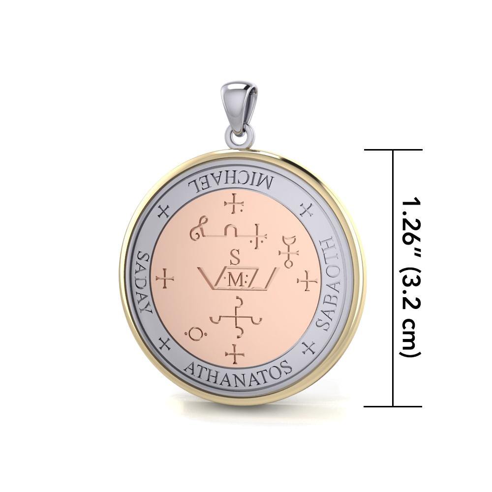 Sigil of the Archangel Michael Three Tone Pendant OPD2818 - Jewelry