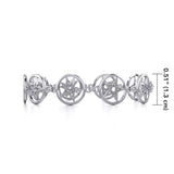 Large Pentacle Silver  Bracelet TBG018 - Jewelry