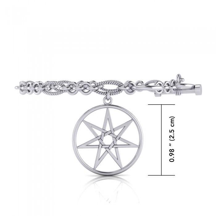 Large Elven Star Sterling Silver Bracelet TBL047