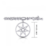 Large Elven Star Sterling Silver Bracelet TBL047