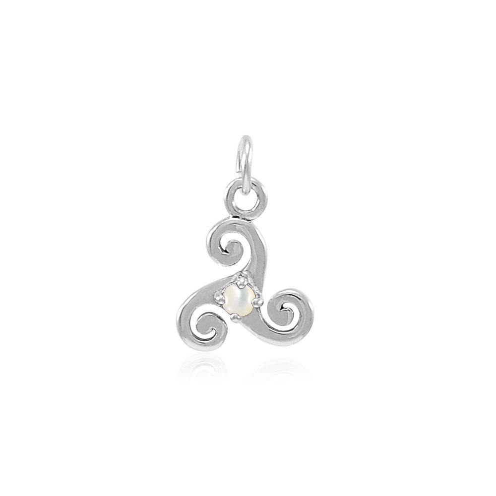Silver Celtic Triskele Birthstone Charm TCM271 - Jewelry