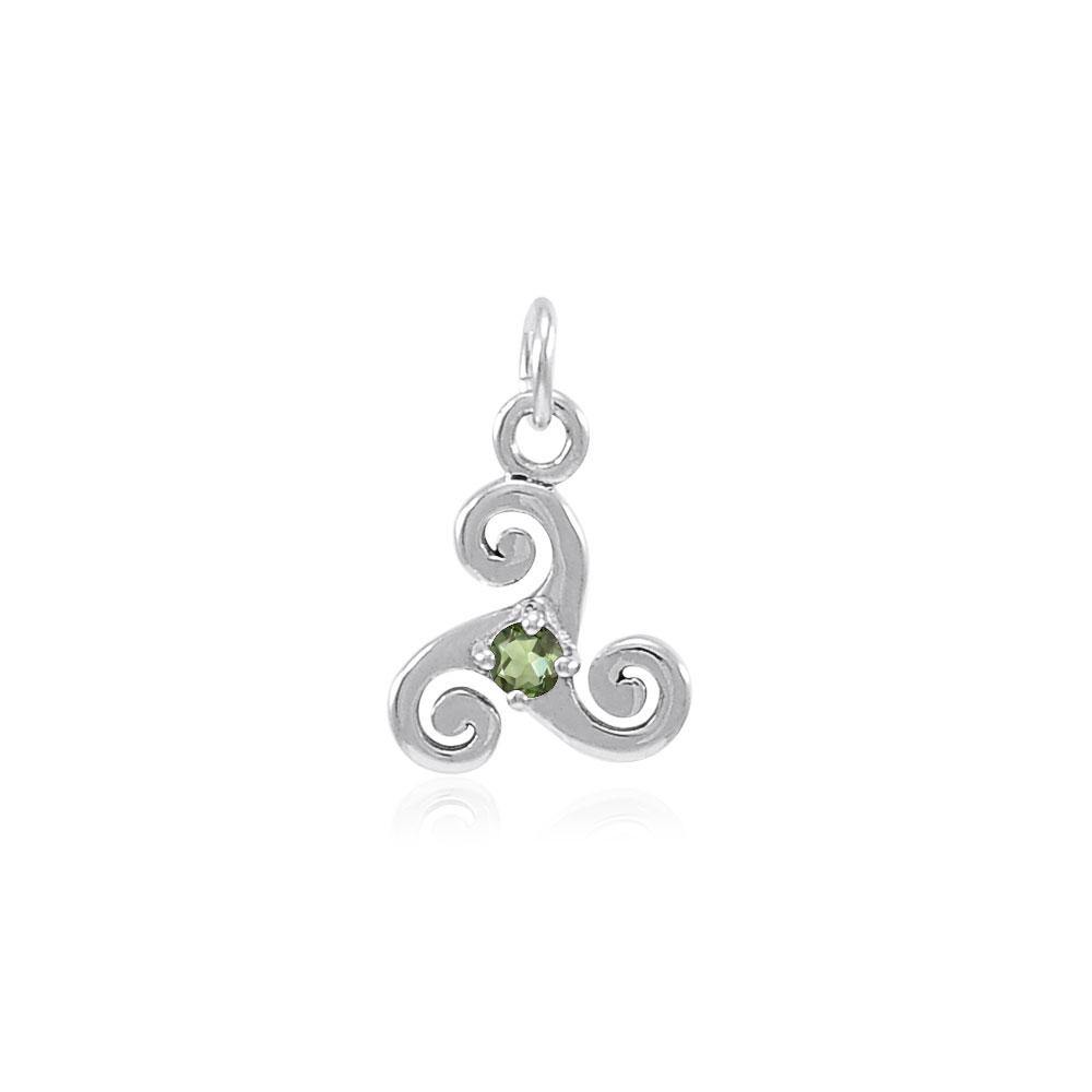 Silver Celtic Triskele Birthstone Charm TCM271 - Jewelry