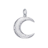 Brigid Ashwood Spiral Crescent Moon Sterling Silver Charm TCM676