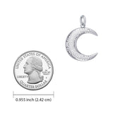 Brigid Ashwood Spiral Crescent Moon Sterling Silver Charm TCM676