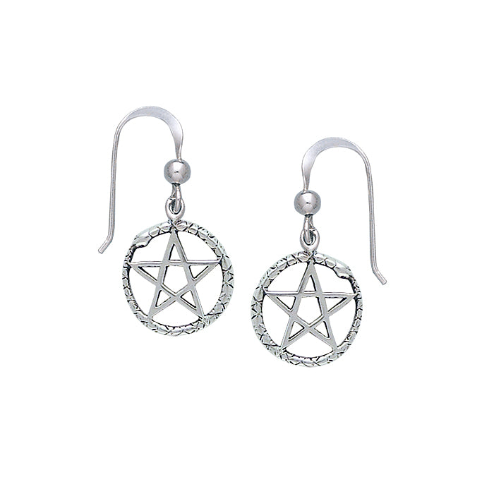 Snake Ouroboros Pentacle Earrings TE2894