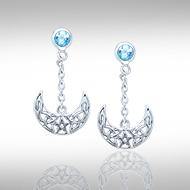 Blue Moon The Star Moon Earrings TE2909 - Jewelry