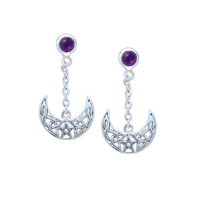 Blue Moon The Star Moon Earrings TE2909 - Jewelry