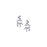 Kokopelli Sterling Silver Post Earrings TE510