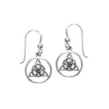 Celtic Trinity Pentacle Silver Earrings TER043