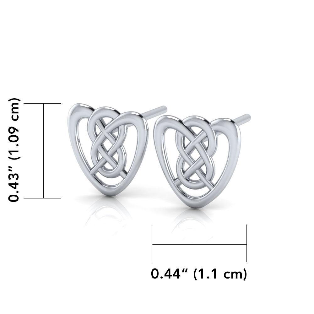 Celtic Heart Post Earrings TER1655 - Jewelry