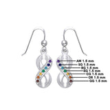Infinity Silver Earrings with Chakra Gemstone TER1790 - Jewelry