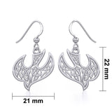 Celtic Knotwork Bird Silver Earrings TER1932 - Jewelry