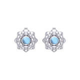 Sahasrara Crown Chakra Sterling Silver Post Earrings TER2046