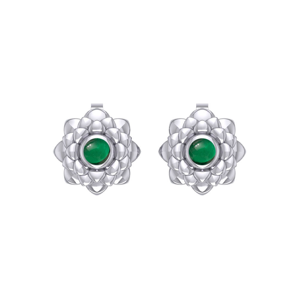 Sahasrara Crown Chakra Sterling Silver Post Earrings TER2046