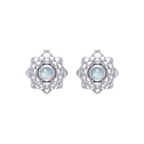 Sahasrara Crown Chakra Sterling Silver Post Earrings TER2046