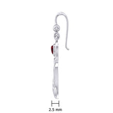 Celtic Knotwork Goddess with Gemstone Silver Earrings TER2051