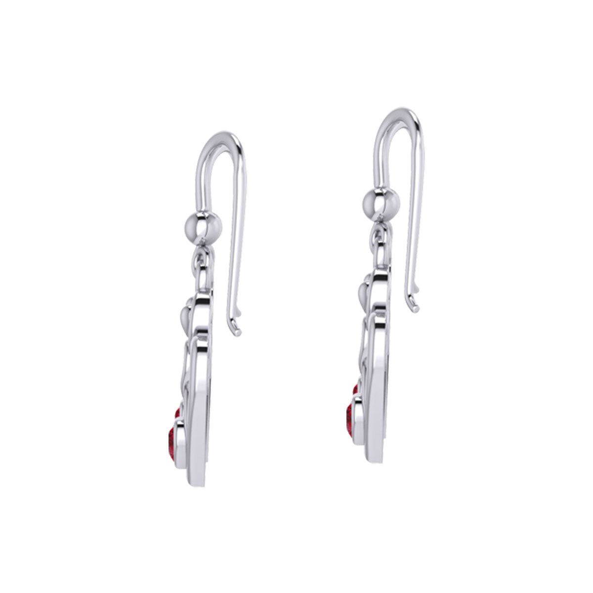 Gemstone Elegance Eternal Goddess Love Sterling Silver Immortal Love Earrings by Peter Stone TER2184