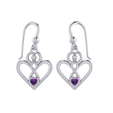 Gemstone Elegance Eternal Goddess Love Sterling Silver Immortal Love Earrings by Peter Stone TER2184