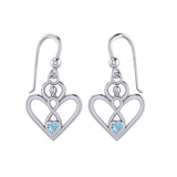 Gemstone Elegance Eternal Goddess Love Sterling Silver Immortal Love Earrings by Peter Stone TER2184