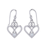 Gemstone Elegance Eternal Goddess Love Sterling Silver Immortal Love Earrings by Peter Stone TER2184