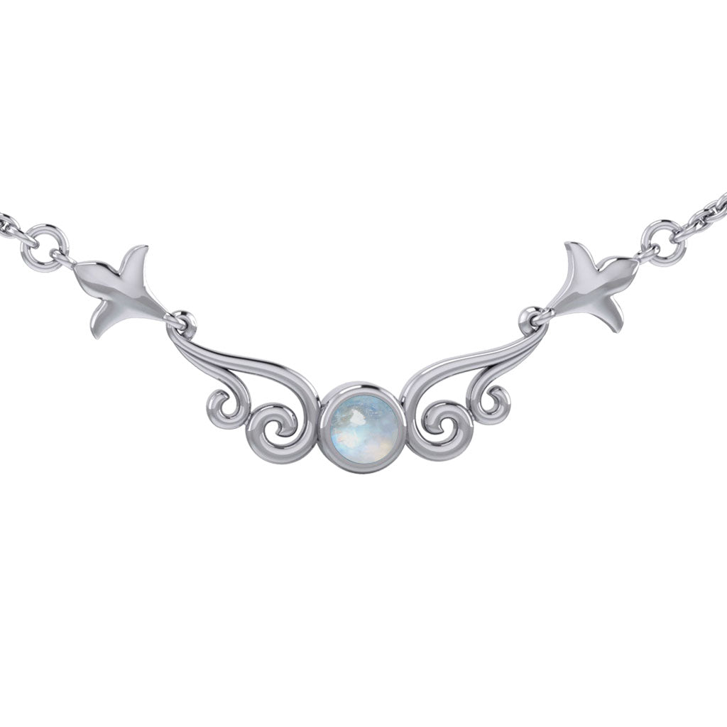 Magick Moon Silver Necklace with Gemstone TN152