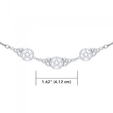 Silver Pentagram Pentacle Necklace TN163