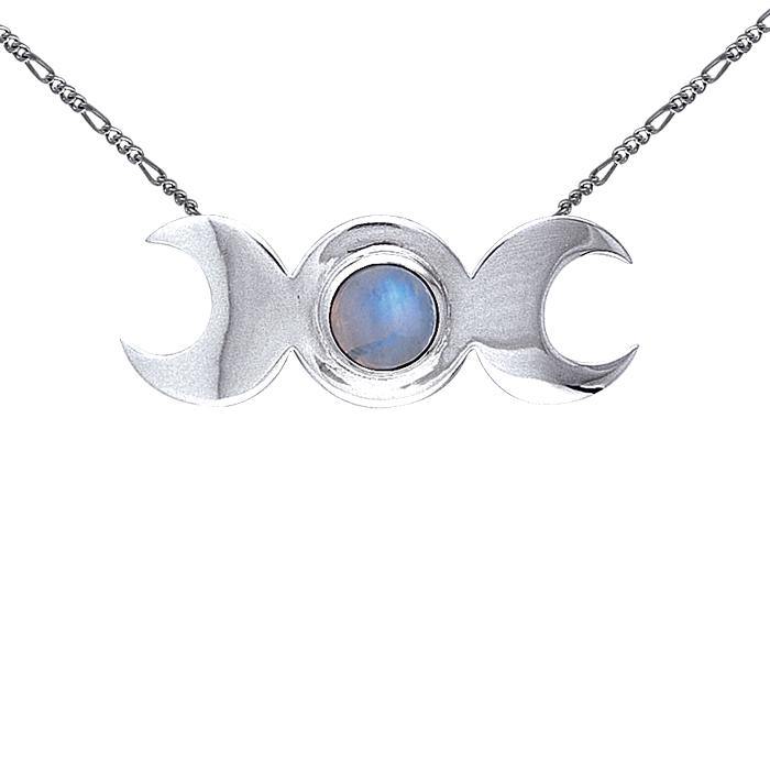 Blue Moon Silver Necklace TN265 - Jewelry