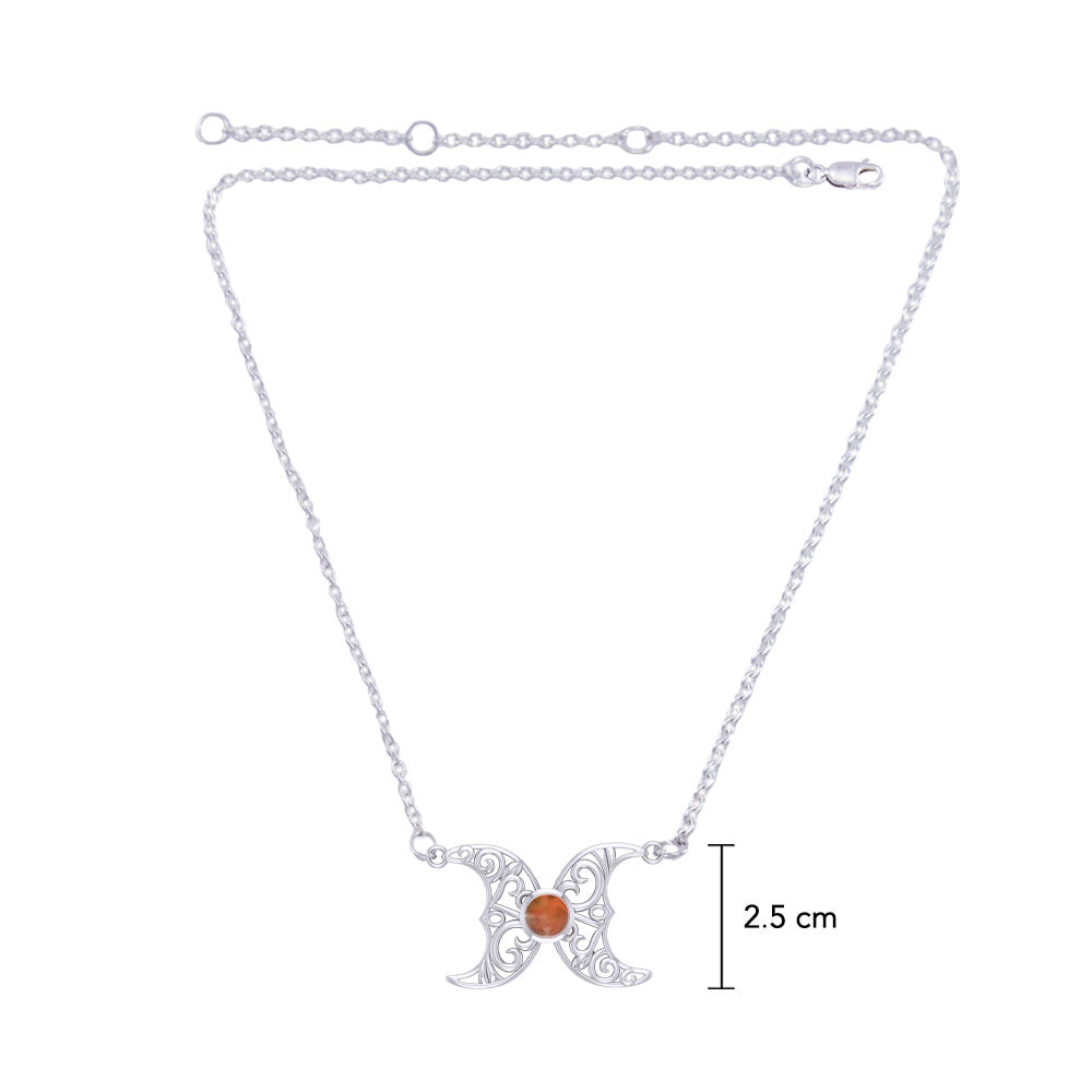 Blue Moon Silver Necklace with Gemstone TN270