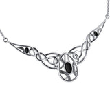 Infinite Rebirth Silver Necklace with Gemstones TNC332 - Jewelry