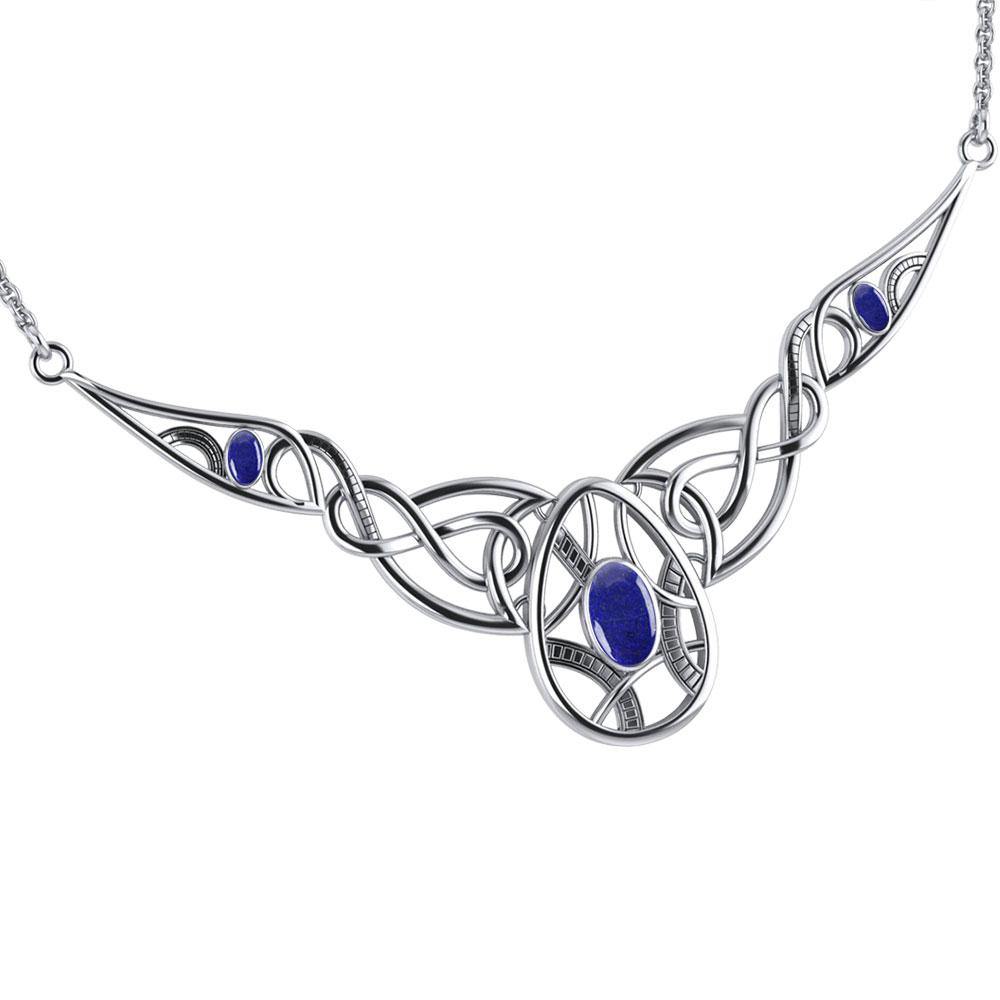 Infinite Rebirth Silver Necklace with Gemstones TNC332 - Jewelry