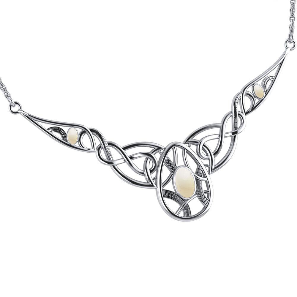 Infinite Rebirth Silver Necklace with Gemstones TNC332 - Jewelry